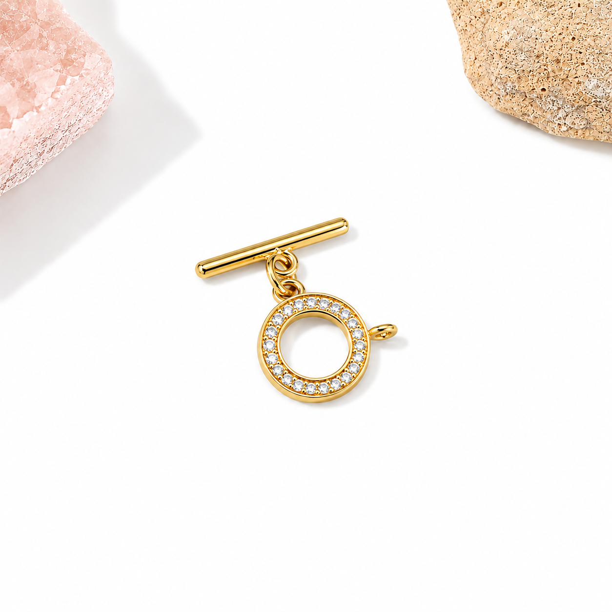 E18B12 Round OT Toggle Clasp ( 1 pc ) 18k