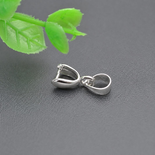 ESB03 Pinch Pendant Bail ( 1 pc ) Silver