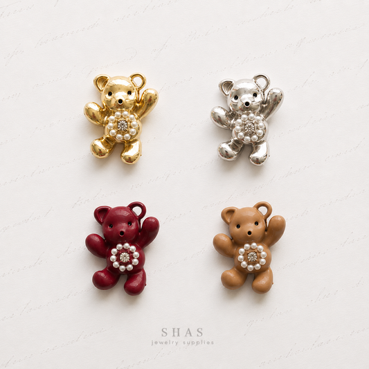 AC03 Teddy Bear Alloy Charm ( 1 pc )