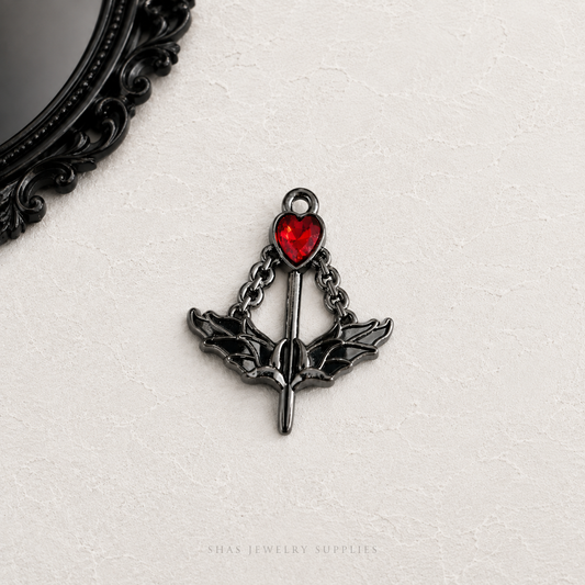MC02A Cupid's Arrow Gothic Charm ( 1 pc )