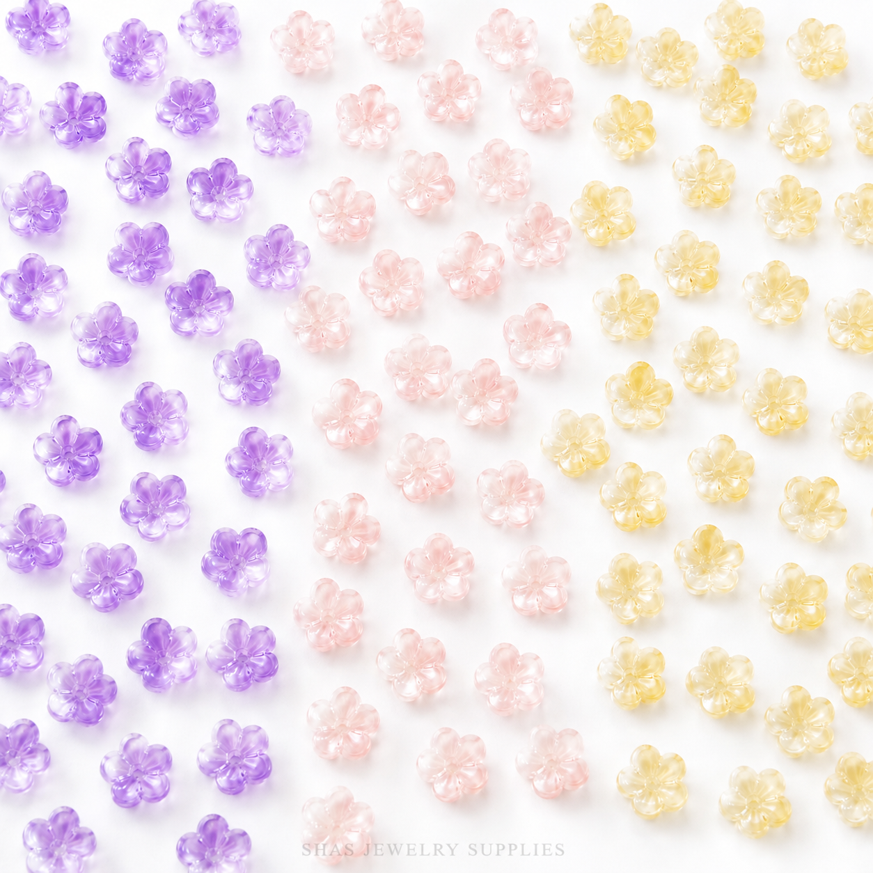 GB59 Plum Blossom Glass Beads ( 1 pc ) Lampwork Bead