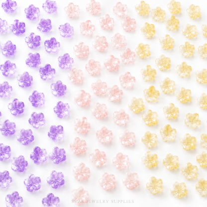 GB59 Plum Blossom Glass Beads ( 1 pc ) Lampwork Bead