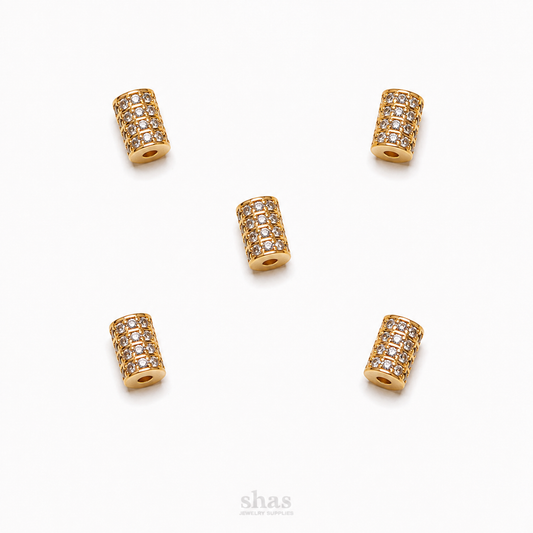 ZSP01W Cylindrical CZ Spacer Bead ( 1 pc )