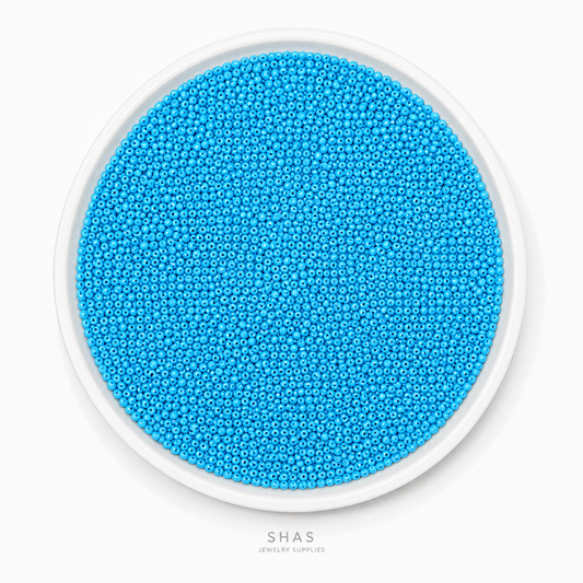 SB02Q Sky Blue Glass Seed Bead ( 1 Pack - 5g ) Premium Quality
