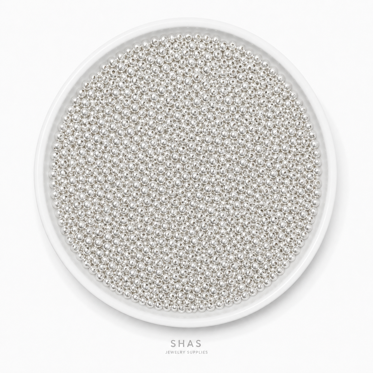 SB02S Chrome Silver Glass Seed Bead ( 1 Pack - 5g ) Premium Quality