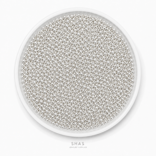 SB02S Chrome Silver Glass Seed Bead ( 1 Pack - 5g ) Premium Quality