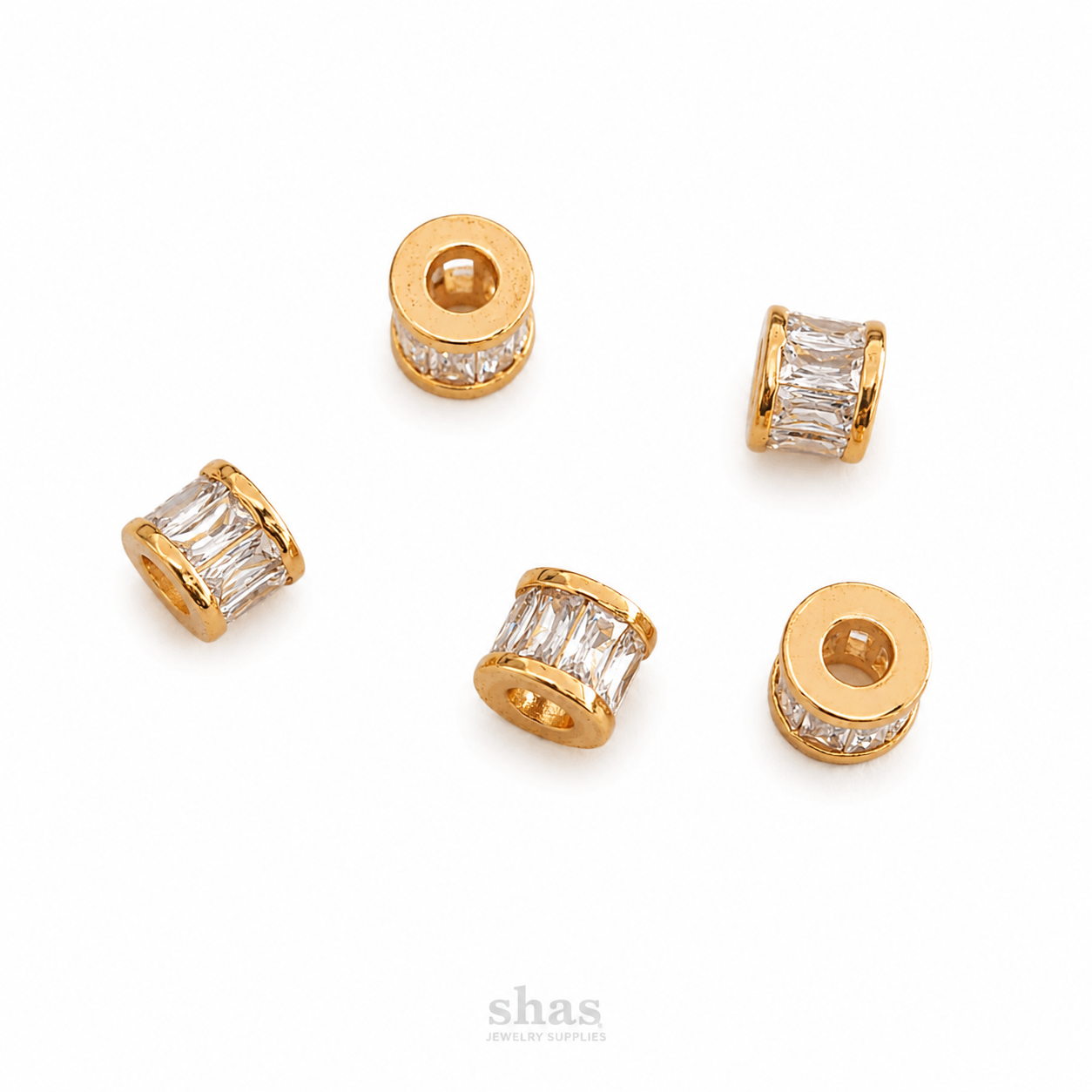 ZSP02P Cubic wheel CZ Spacer Bead ( 1 pc )