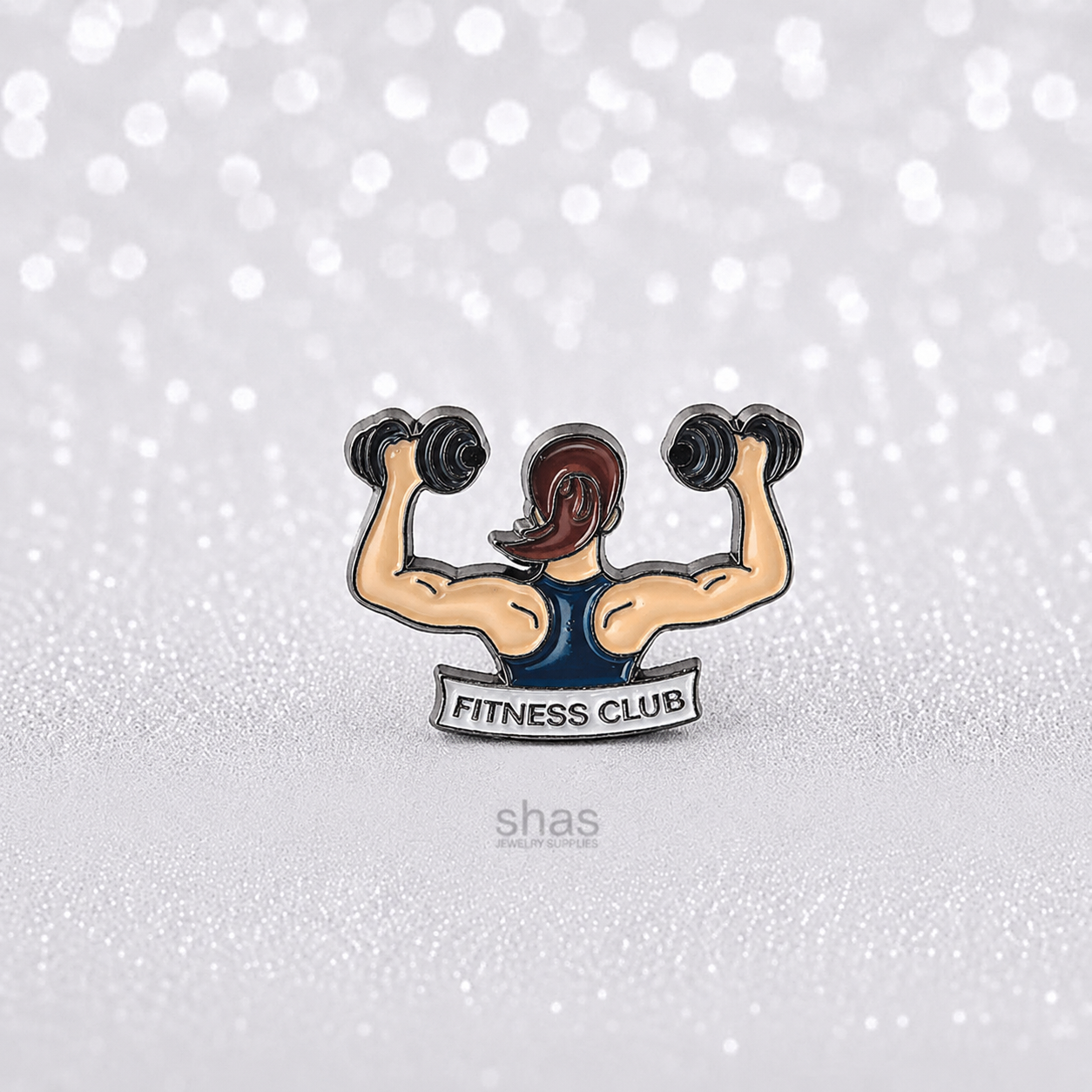 EP16 Gym Girly Enamel Pin Badge ( 1 pc ) Imported Premium Quality