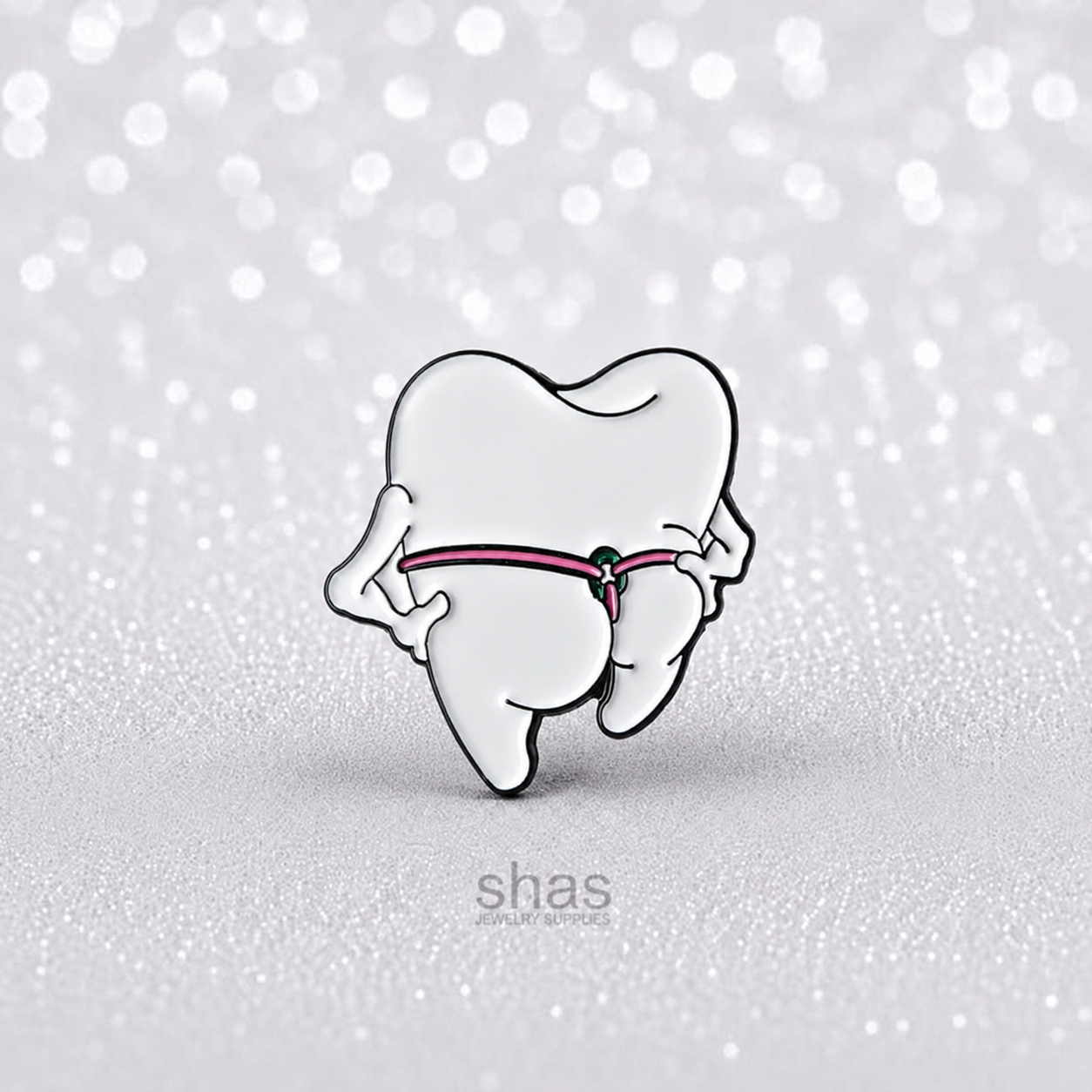 EP19 Funny Tooth Enamel Pin Badge ( 1 pc ) Imported Premium Quality