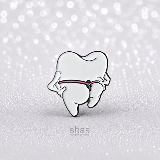 EP19 Funny Tooth Enamel Pin Badge ( 1 pc ) Imported Premium Quality