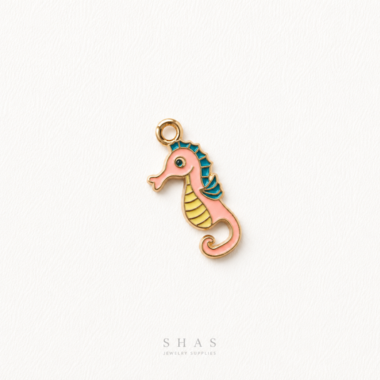 EC01X Sea Horse Enamel Charm ( 1 pc ) High Quality Shine