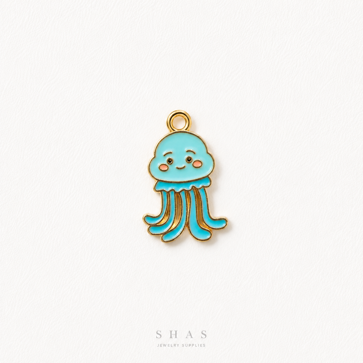 EC01S Sea Jelly Fish Enamel Charm ( 1 pc ) High Quality Shine