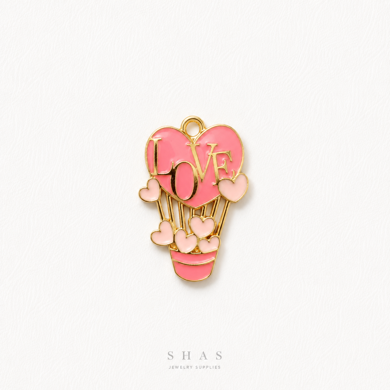 EC01H Love Hot Air Balloon Enamel Charm ( 1 pc ) High Quality Shine