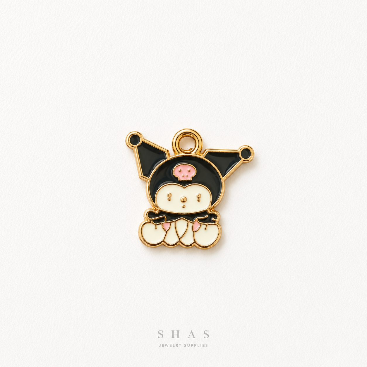 EC01Q Kuromi Enamel Charm ( 1 pc ) High Quality Shine