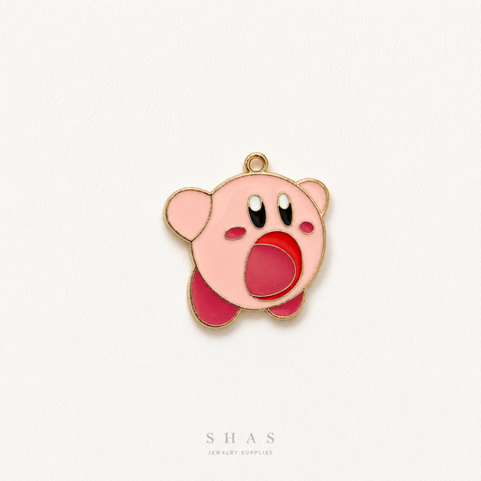 EC02D Kirby Enamel Charm ( 1 pc ) High Quality Shine