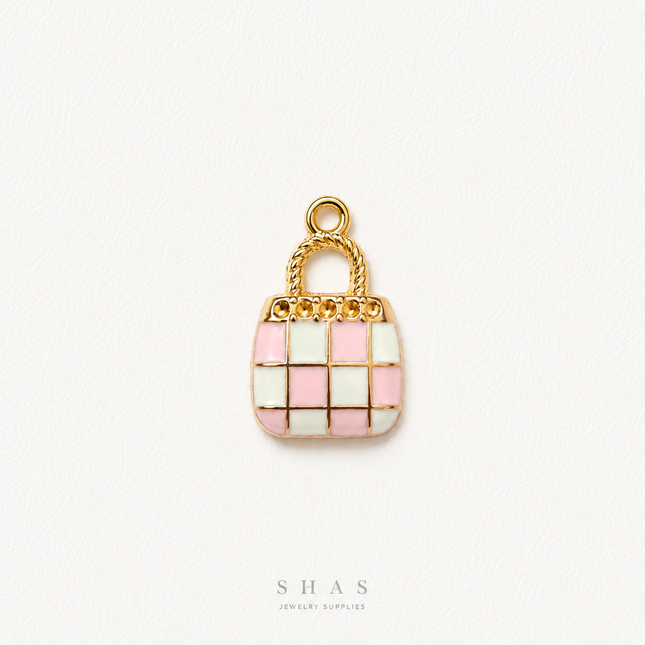 EC01V Beach Picnic Bag Enamel Charm ( 1 pc ) High Quality Shine
