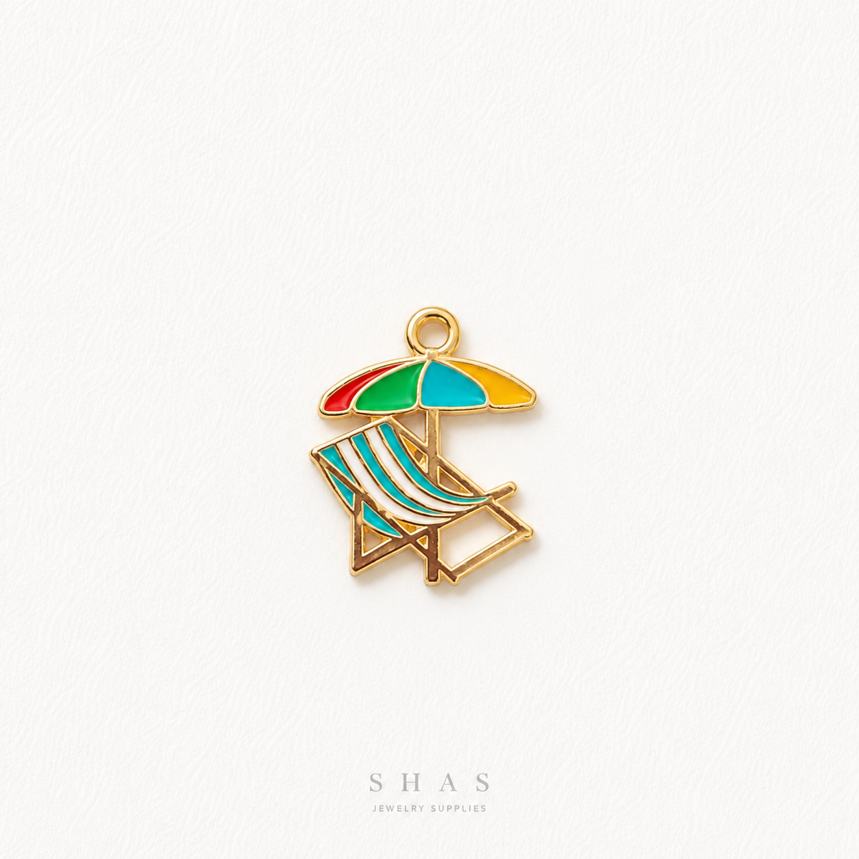 EC02A Beach Chair Enamel Charm ( 1 pc ) High Quality Shine