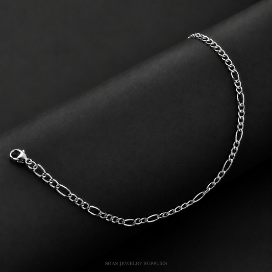 RBS01H Fiagro Chain Bracelet ( 1 pc ) Silver PVD Plated