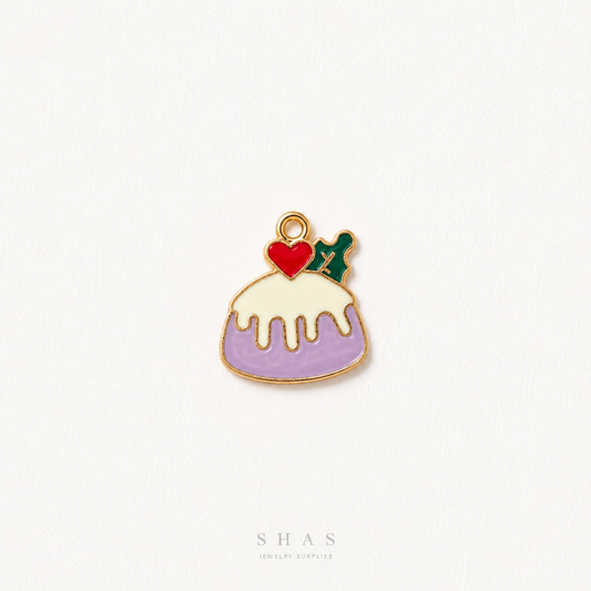 EC02W Cake Enamel Charm ( 1 pc ) High Quality Shine