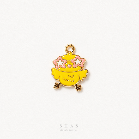 EC03R Star Chick Enamel Charm ( 1 pc ) High Quality Shine