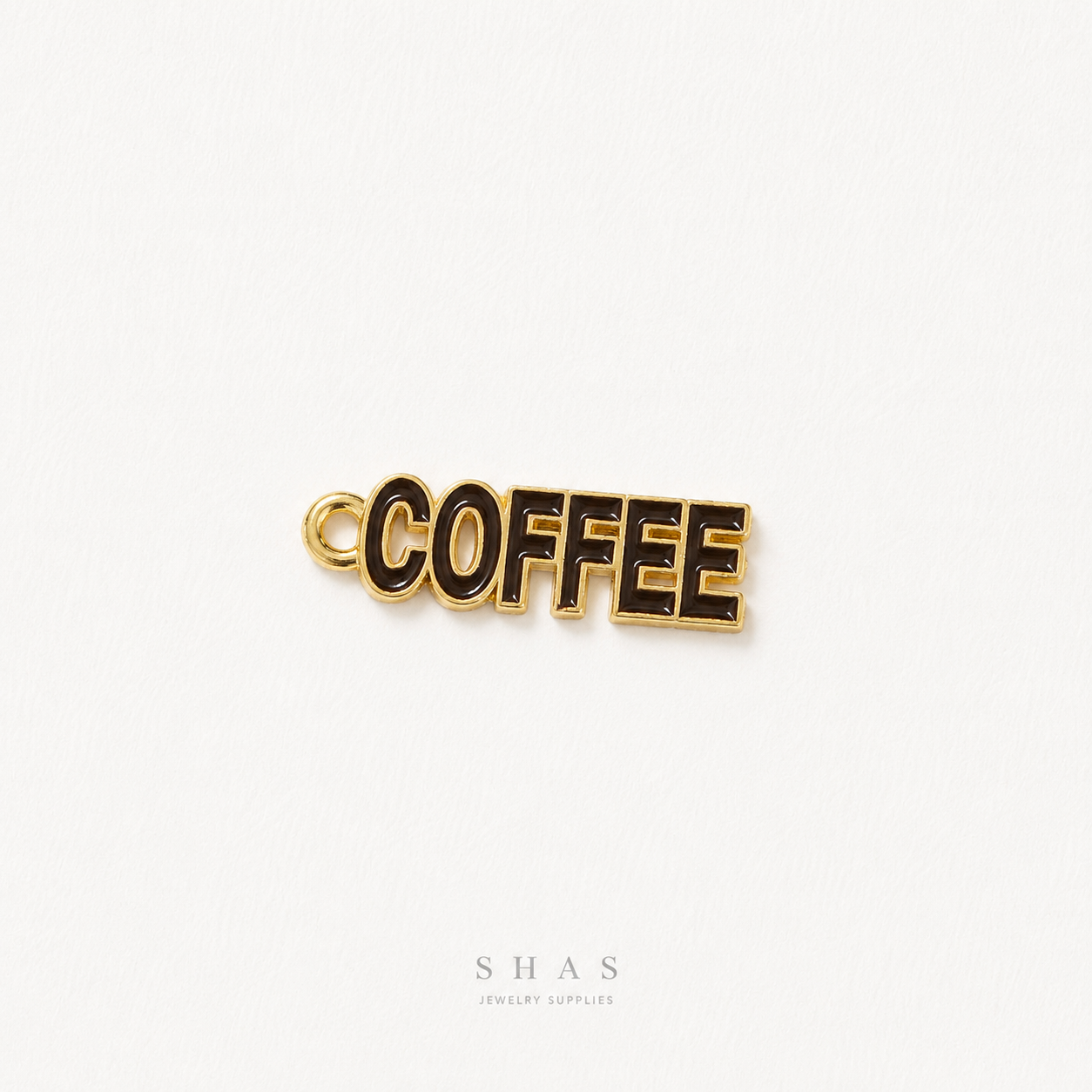 EC03M Coffee Enamel Charm ( 1 pc ) High Quality Shine
