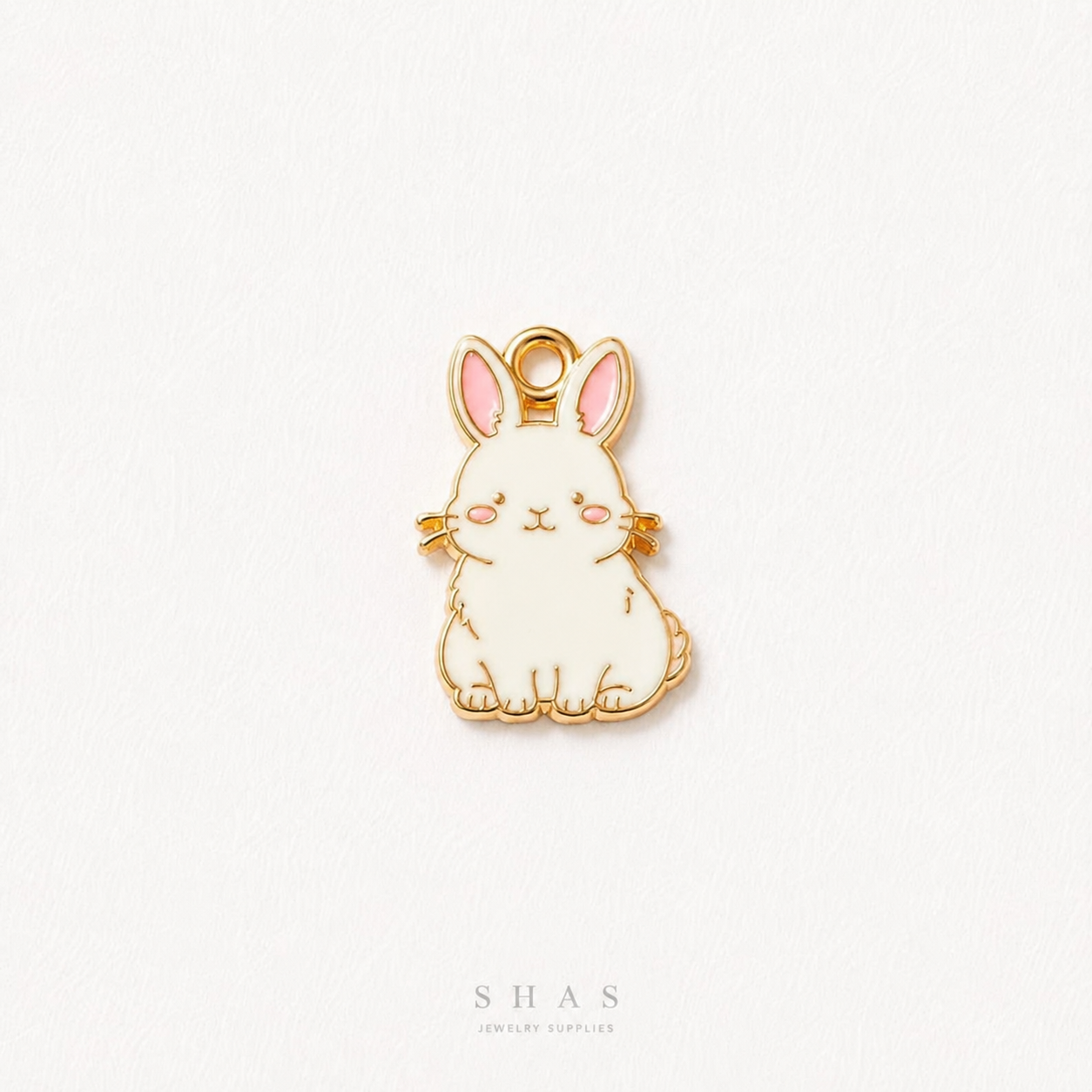 EC03A Bunny Enamel Charm ( 1 pc ) High Quality Shine