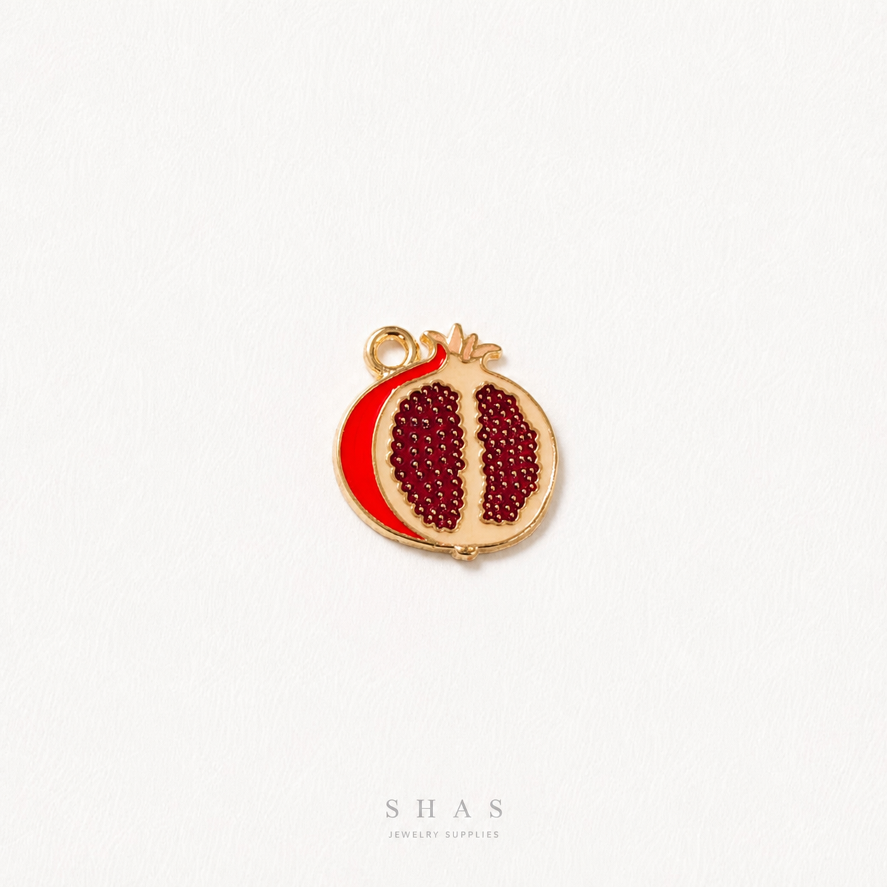 EC03F Pomegranate Enamel Charm ( 1 pc ) High Quality Shine