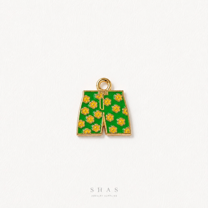 EC03E Beach Shorts Enamel Charm ( 1 pc ) High Quality Shine