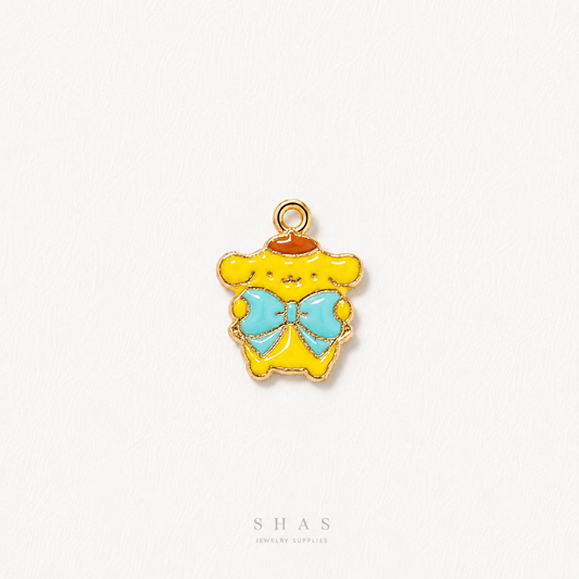 EC02T Sanrio Kawaii Dog Enamel Charm ( 1 pc ) High Quality Shine