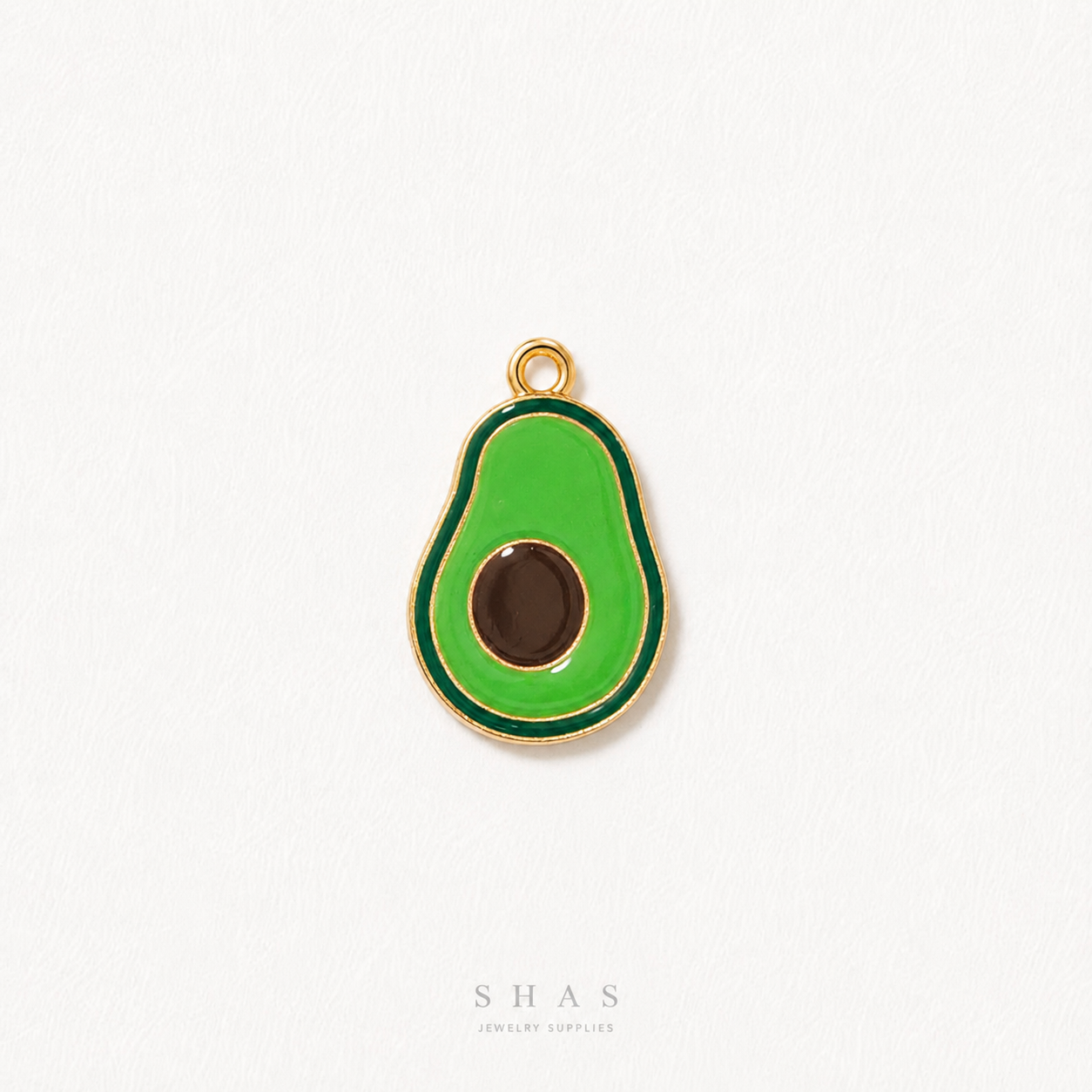 EC02S Avacado Enamel Charm ( 1 pc ) High Quality Shine