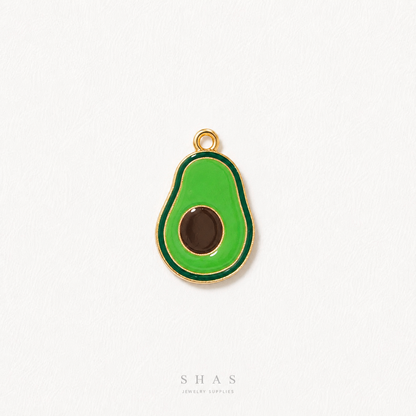 EC02S Avacado Enamel Charm ( 1 pc ) High Quality Shine