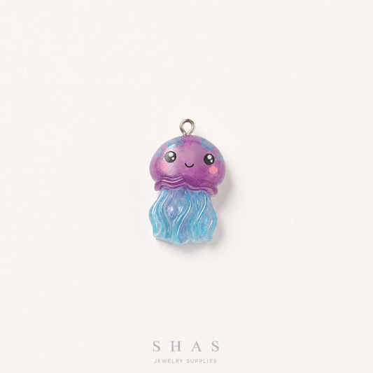 RM01L Jelly Fish Resin Charm ( 1 PC )