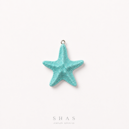 RM01J Blue Starfish Resin Charm ( 1 PC )