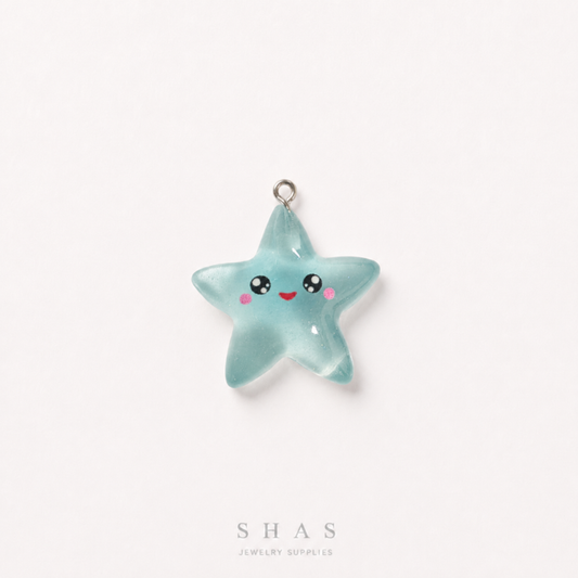 RM01D Kawaii Star Transparent Resin Charm ( 1 PC )