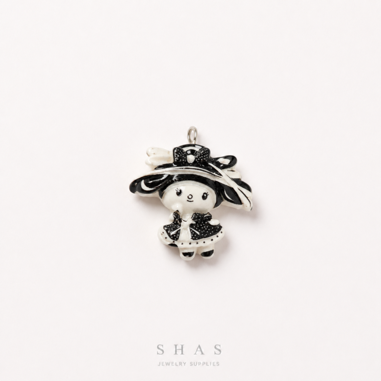 RM02L Kawaii Fashion Girl Resin Charm ( 1 PC )