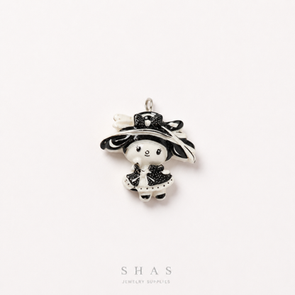 RM02L Kawaii Fashion Girl Resin Charm ( 1 PC )