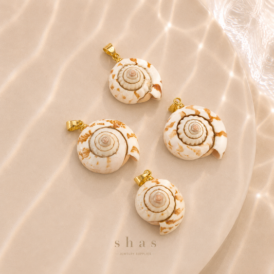 GPC18C SeaShell Pendant Charm ( 1 PC ) 14k Gold plated