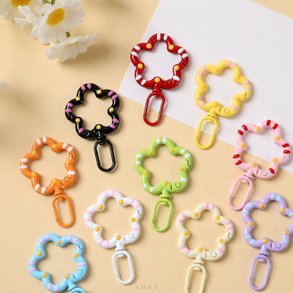 KC04 Flower Spring Buckle Keychain Clasp ( 1 pc )