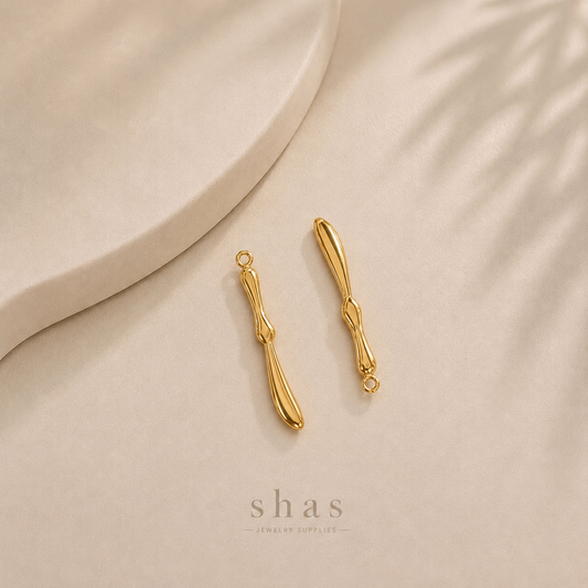 SC18R Butter Knife Charm ( 1 pc ) 18k Gold PVD