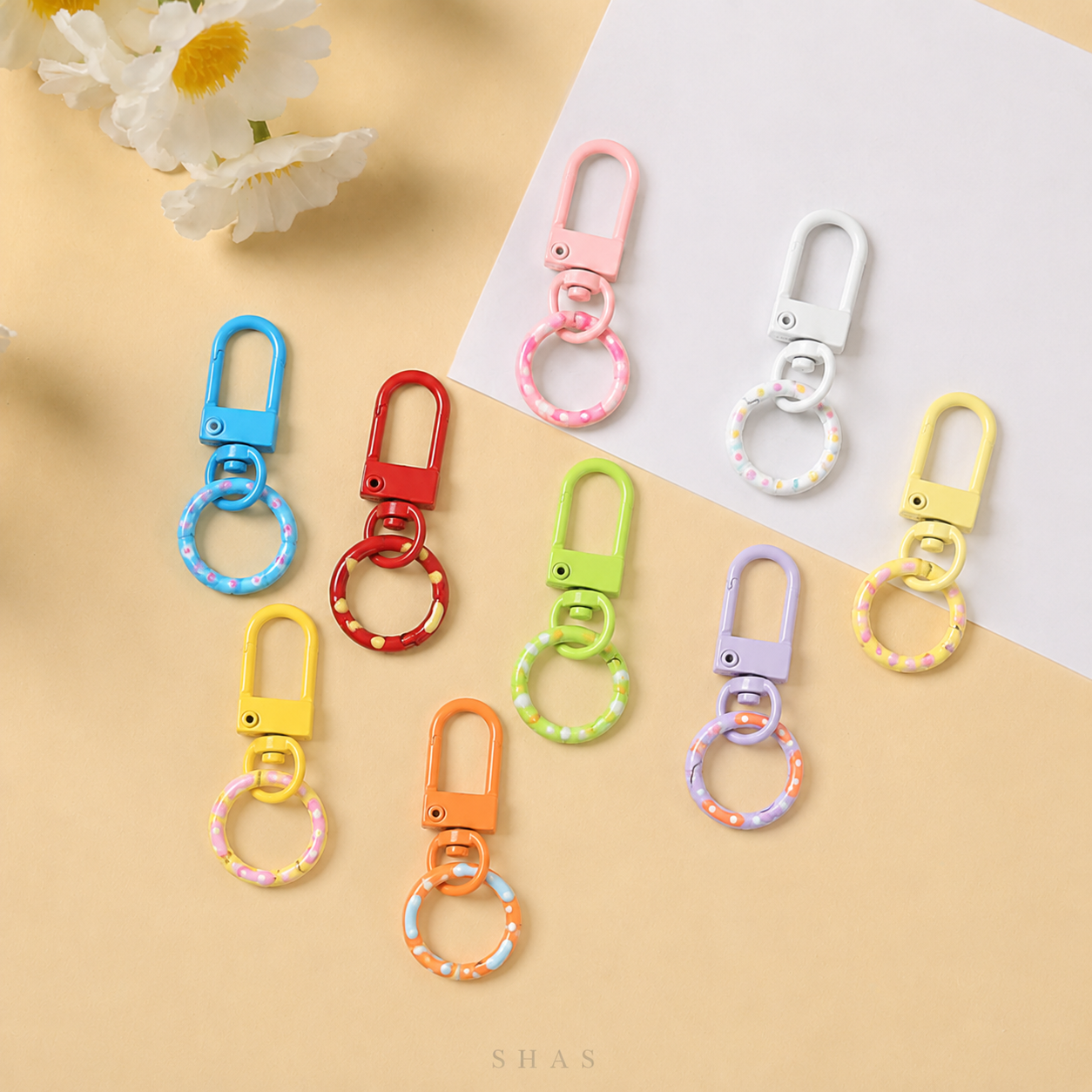 KC06 Donut Spring & Door Buckle Keychain Clasp ( 1 pc )