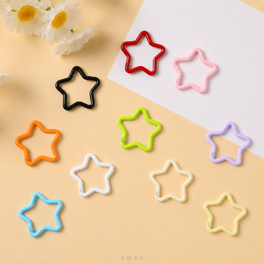 KC08 Star Spring Buckle Keychain Clasp ( 1 pc )