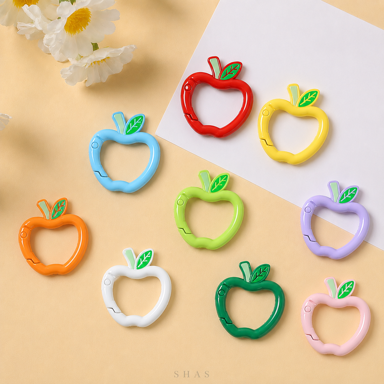 KC09 Apple Spring Buckle Keychain Clasp ( 1 pc )