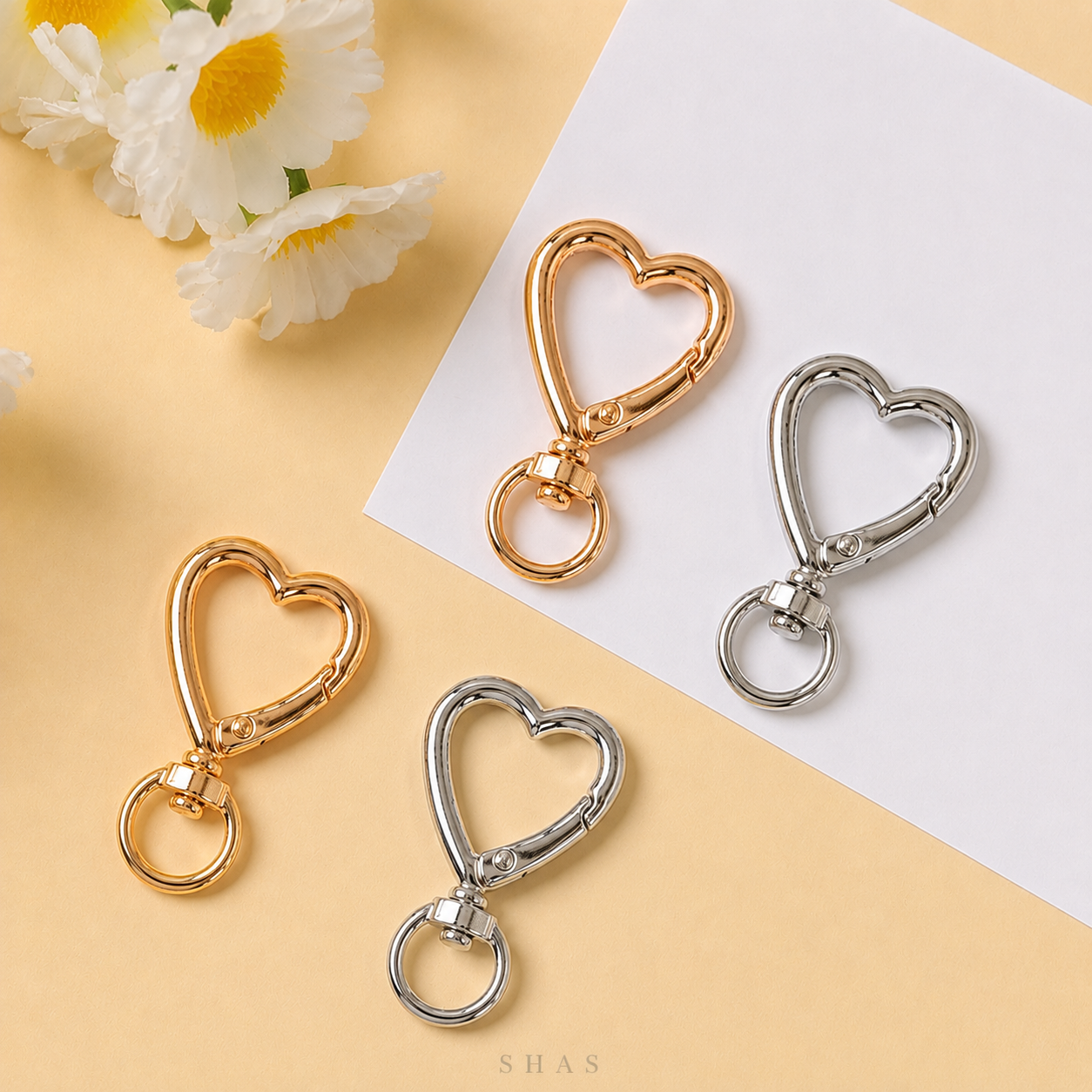 KC11 Heart Spring Buckle Keychain Clasp ( 1 pc )
