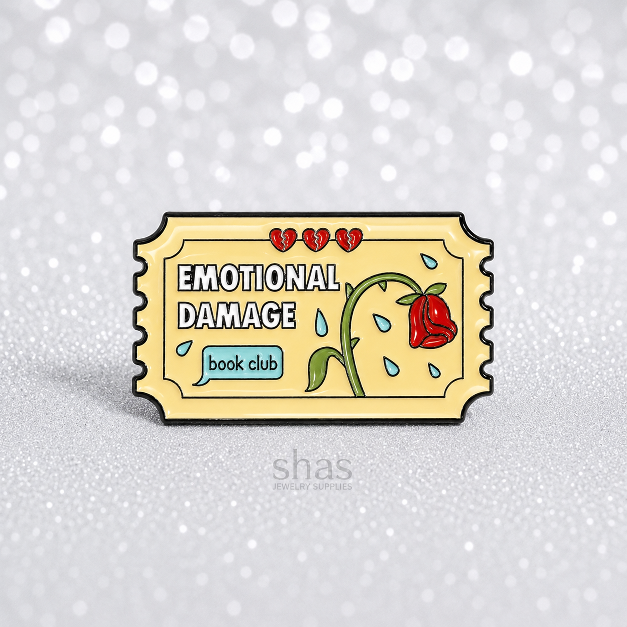 PK 149 Emotional Damage Enamel Pin Badge ( 1 pc ) Imported Premium Quality