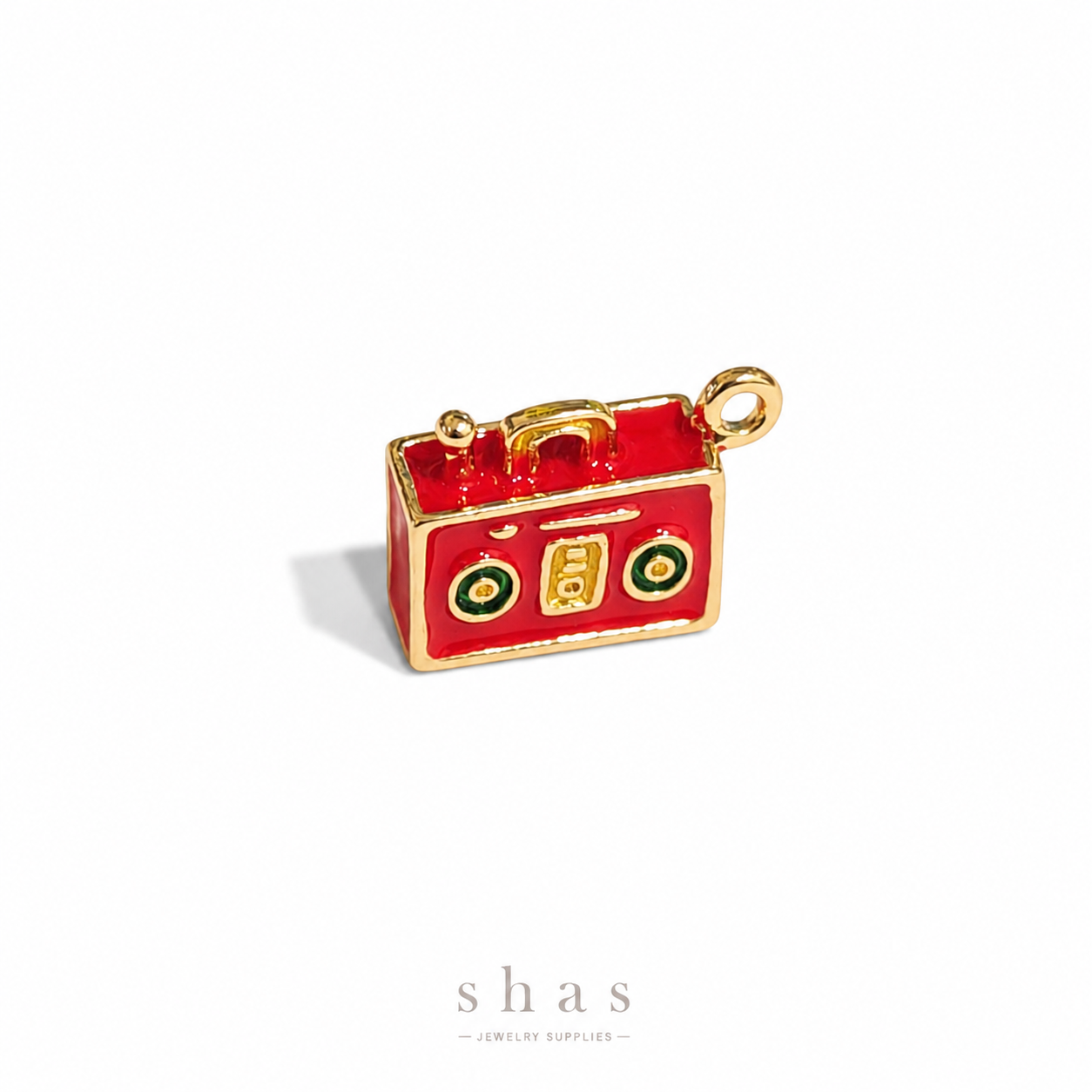 PC03M Retro Stereo 3D Charm ( 1 pc ) Premium Collectible