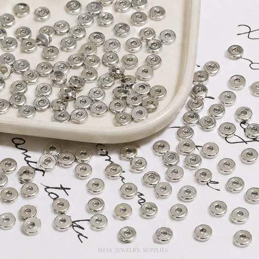 AB09G Metallic Chunky Loose Silver Acrylic Bead ( 1 pc )
