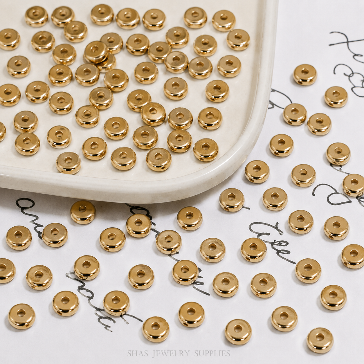 AB09L Round Chunky Loose Gold Arcylic Bead ( 1 pc )
