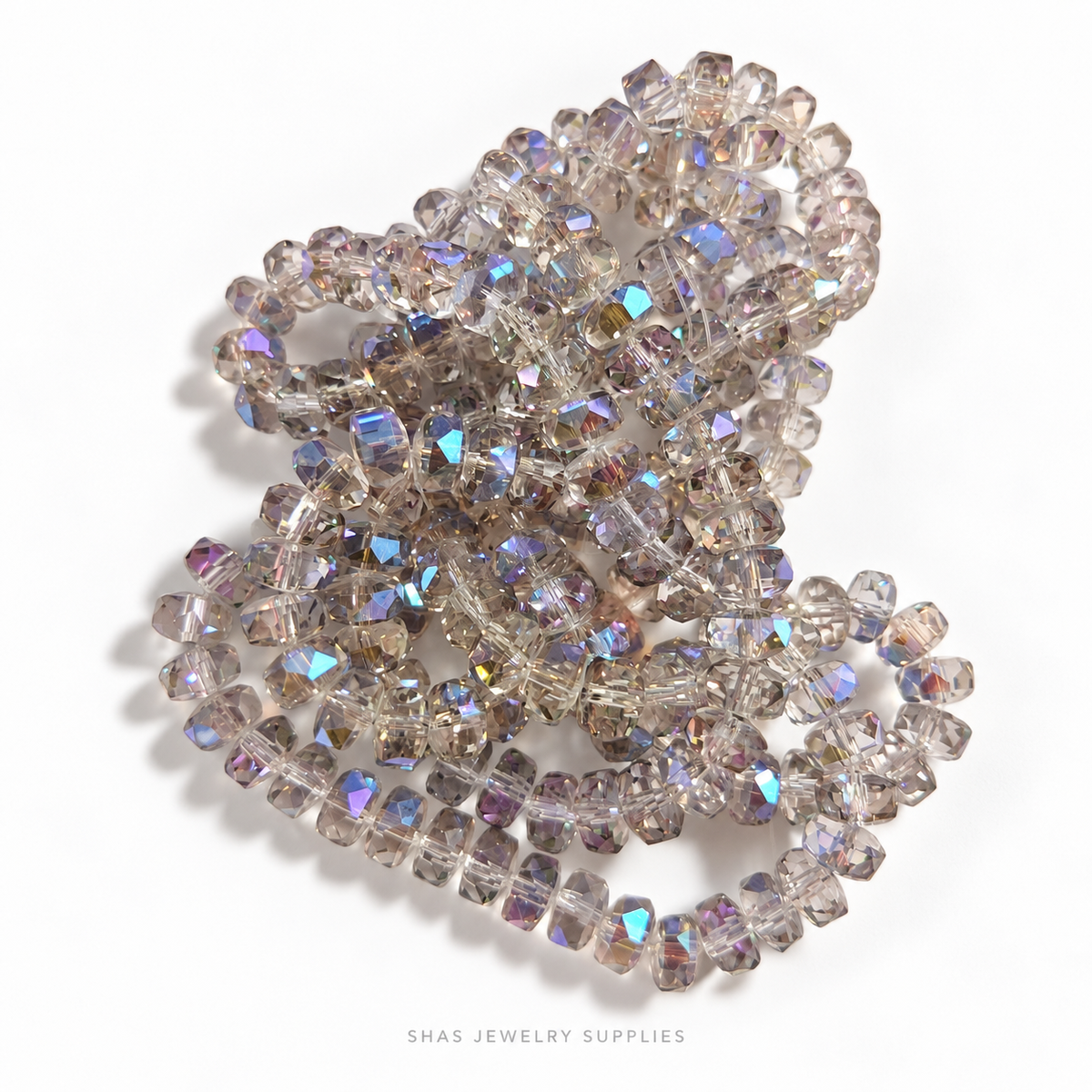 GB69B Iridescent Phantom Purple Crystal Beads ( 1 pc ) AAA Quality