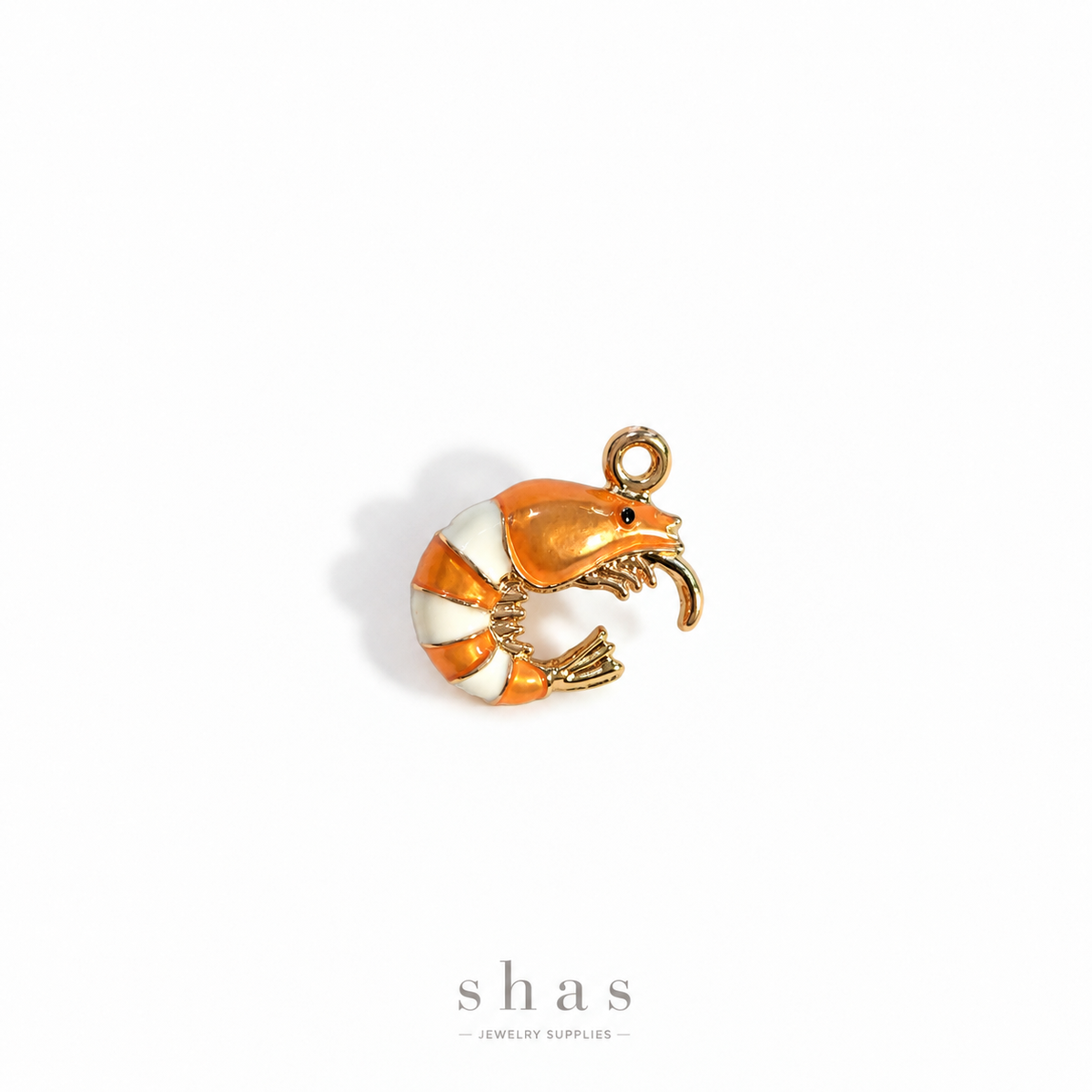 PC05K Sea Shrimp 3D Enamel Charm ( 1 pc ) Premium Collectible