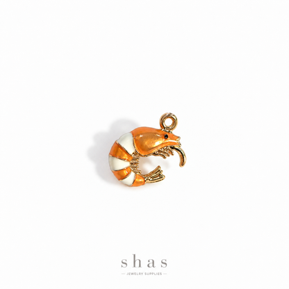PC05K Sea Shrimp 3D Enamel Charm ( 1 pc ) Premium Collectible